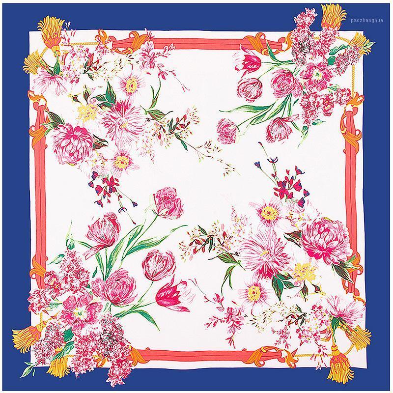 Scarves Hi-Q 130cm Scarf 100% Silk Twill Soft Smooth Flower Bouquet Pattern Fashion Woman Wrap Hijab Big Hanky, Blue;gray
Scarves Hi-Q 130cm Scarf 100% Silk Twill Soft Smooth Flower Bouquet Pattern Fashion Woman Wrap Hijab Big Hanky, Blue;gray