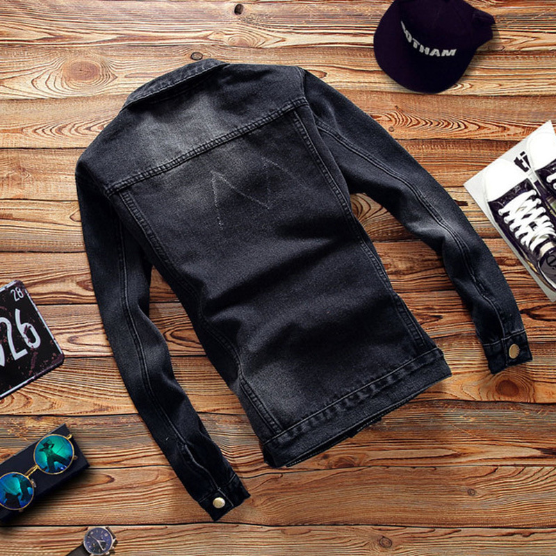 Men's Denim Jackets Men's Outerwear Autumn 2019 New Youth Fashion Popular Logo slim Label Casual Jacket Coat For Men's Clothes T200502