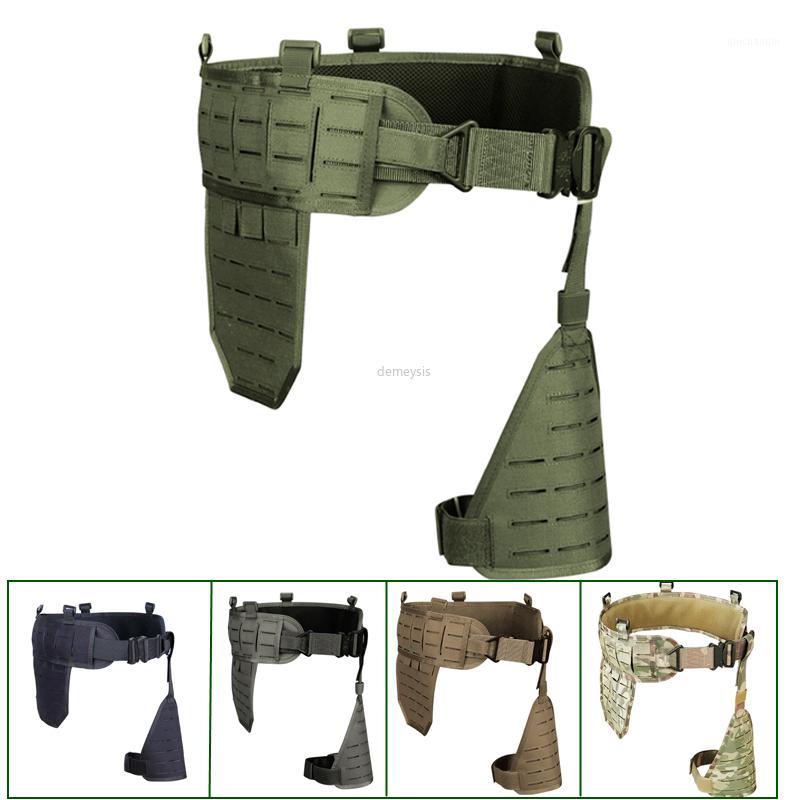 Army Tactical Waist Support Outdoor Hunting Combat Waist Belt with Holster Platform Shooting Belt Equipment1, Black