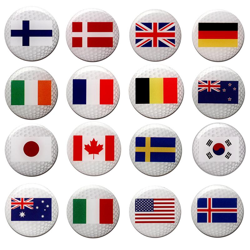 PINMEI Printting Country Flag Golf Ball Marks Sets Covered with Epoxy Covering Golf Markers 10pcs per lot Fit for Hat Clips
PINMEI Printting Country Flag Golf Ball Marks Sets Covered with Epoxy Covering Golf Markers 10pcs per lot Fit for Hat Clips