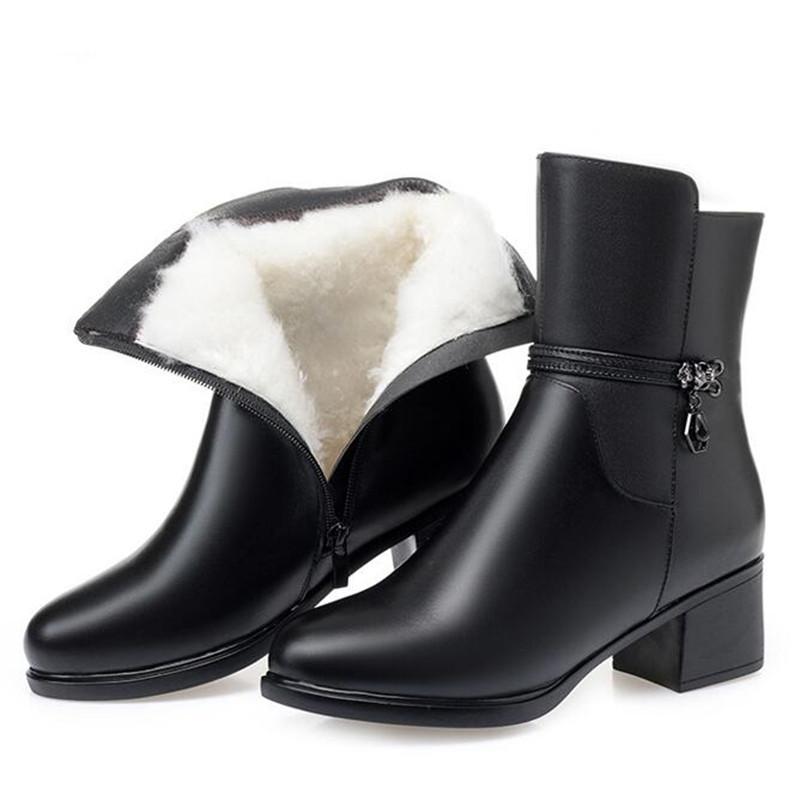 New 100% Natural Full Genuine Leather Boots Inside Plush Wool Winter Boots Women High Heel Shoes Woman Warm Snow, Black inside plush
New 100% Natural Full Genuine Leather Boots Inside Plush Wool Winter Boots Women High Heel Shoes Woman Warm Snow, Black inside plush