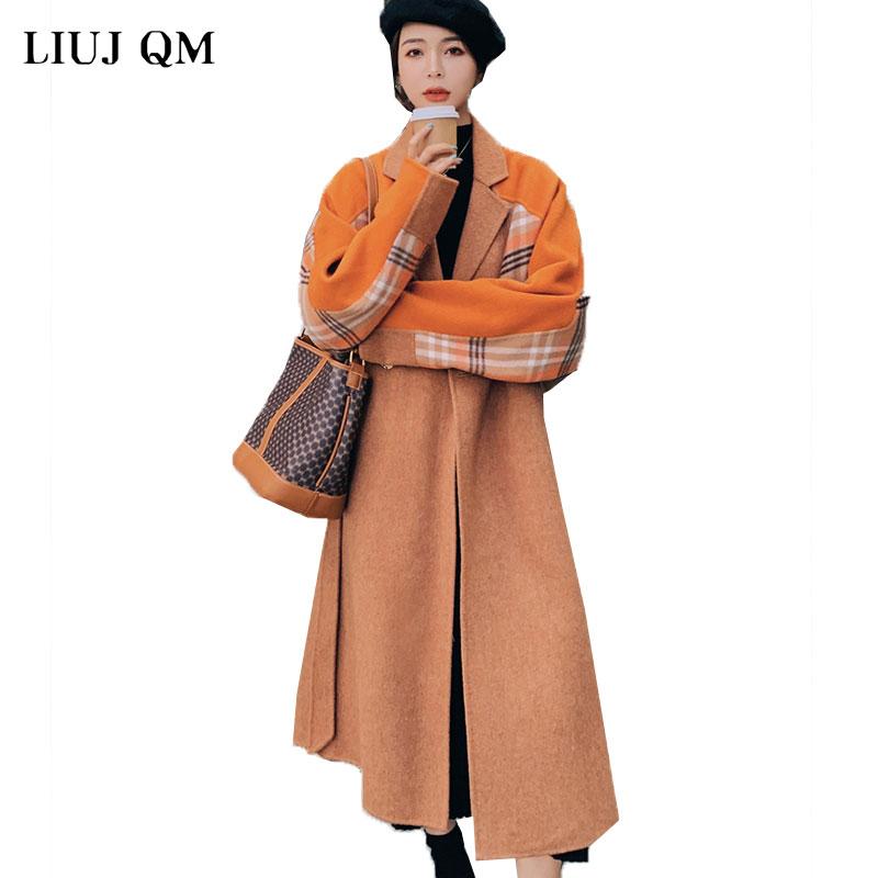 2020 Autumn winter Women woolen coat jackets Add cotton New Big Yards Long loose fashion lapel winter wool coats Matching Belt, Camel
2020 Autumn winter Women woolen coat jackets Add cotton New Big Yards Long loose fashion lapel winter wool coats Matching Belt, Camel