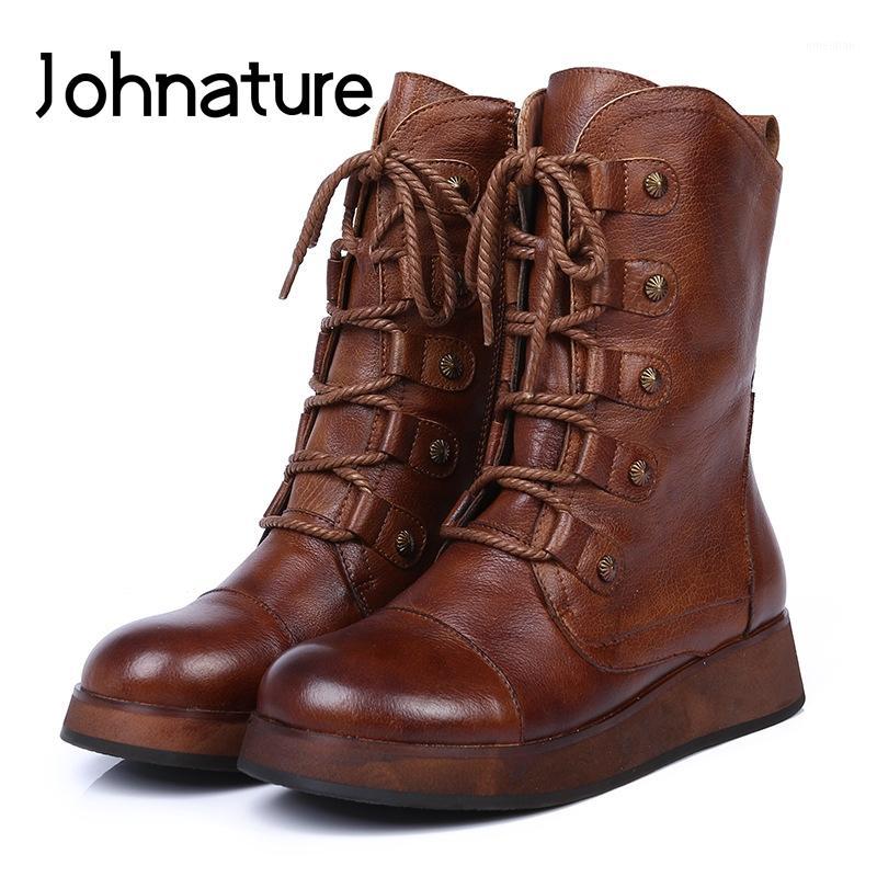 Johnature 2019 New Autumn/Winter Genuine Leather Round Toe Zipper Solid Cross-tied Sewing Flat Platform Boots Women Shoes1, Brown
Johnature 2019 New Autumn/Winter Genuine Leather Round Toe Zipper Solid Cross-tied Sewing Flat Platform Boots Women Shoes1, Brown
