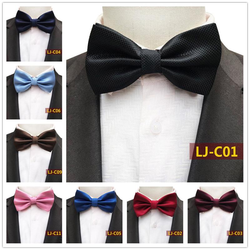 Bow Ties Tuxedo Wedding Party Fashion Solid Grids Butterfly Bowtie