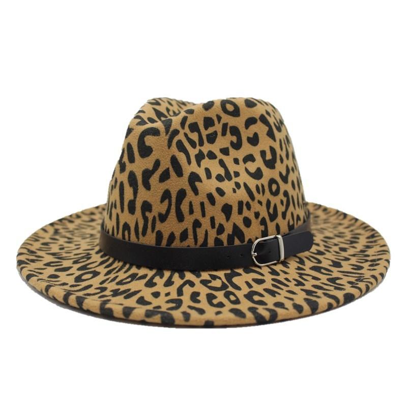 2020 new Trend Unisex Flat Brim Wool Felt Jazz Fedora Hats Men Women Leopard Grain Leather Band Decor Trilby Panama Formal Hats, Beige
2020 new Trend Unisex Flat Brim Wool Felt Jazz Fedora Hats Men Women Leopard Grain Leather Band Decor Trilby Panama Formal Hats, Beige