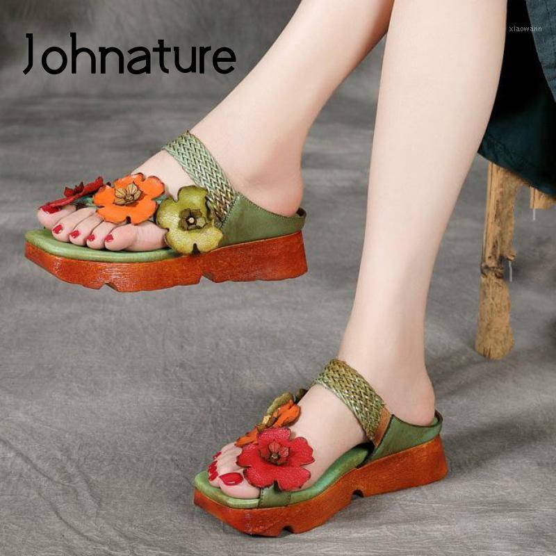 Johnature Women Slippers Summer 2020 New Women Shoes Genuine Leather Slides Flower Flat With Handmade Platform Ladies Slippers1, Green
Johnature Women Slippers Summer 2020 New Women Shoes Genuine Leather Slides Flower Flat With Handmade Platform Ladies Slippers1, Green
