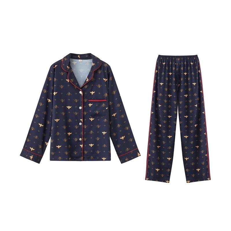long-sleeved home service suit sexy woman pajamas silk pajamas for women homewear pijamas women sexy women's nightie summer 201027