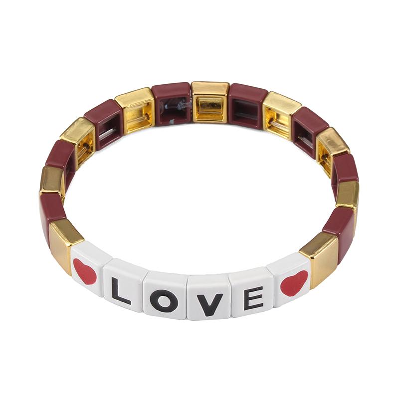 LOVE Initial Letter Bracelet for Couples Alphabet Tila Tile Bracelet Charm Gift Handmade Rainbow DIY Beaded Boho Stacking Bangle, Black
LOVE Initial Letter Bracelet for Couples Alphabet Tila Tile Bracelet Charm Gift Handmade Rainbow DIY Beaded Boho Stacking Bangle, Black