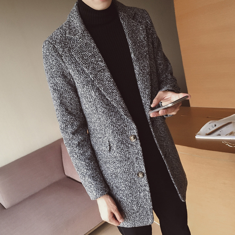 2020 Brand Winter New Men's Jackets Woolen Overcoat for Male Young Medium Length Windbreaker Casual Woolen Coat, Light grey
2020 Brand Winter New Men's Jackets Woolen Overcoat for Male Young Medium Length Windbreaker Casual Woolen Coat, Light grey