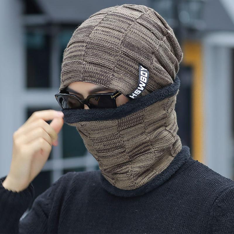 GROUPJUMP 2 Pieces Winter Hat Scarf Set For Men Winter Beanies Ring Scarf Male Women Thick Cotton Warm Accessories
GROUPJUMP 2 Pieces Winter Hat Scarf Set For Men Winter Beanies Ring Scarf Male Women Thick Cotton Warm Accessories