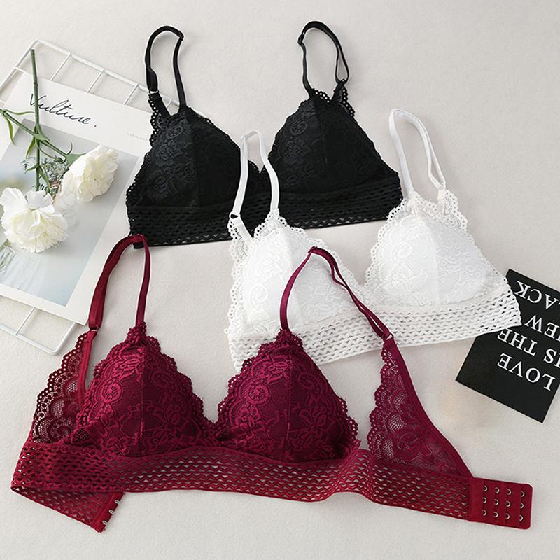 Thin French Style Bralette Lace Wireless Triangle Cup Women Lingerie Soft Bra Seamless Underwear Deep V Girls, Black
Thin French Style Bralette Lace Wireless Triangle Cup Women Lingerie Soft Bra Seamless Underwear Deep V Girls, Black
