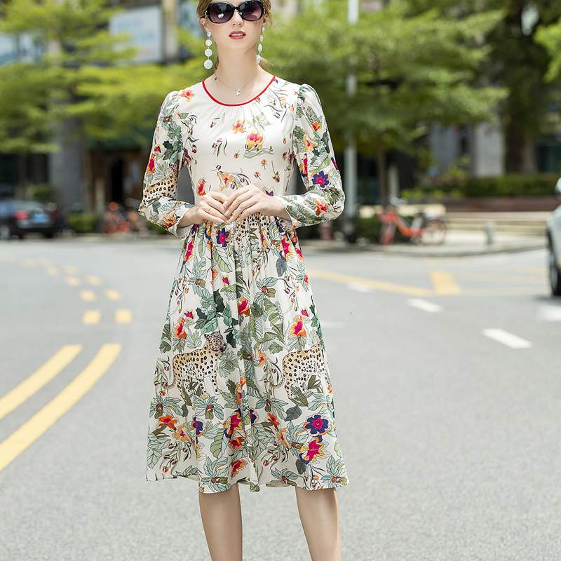 Retro-printing Stylish Temperament Fine Long Sleeve Fitting Around the Neck Mid-length Dress Women of High Quality New Autumn Aqfj, Multiple
Retro-printing Stylish Temperament Fine Long Sleeve Fitting Around the Neck Mid-length Dress Women of High Quality New Autumn Aqfj, Multiple