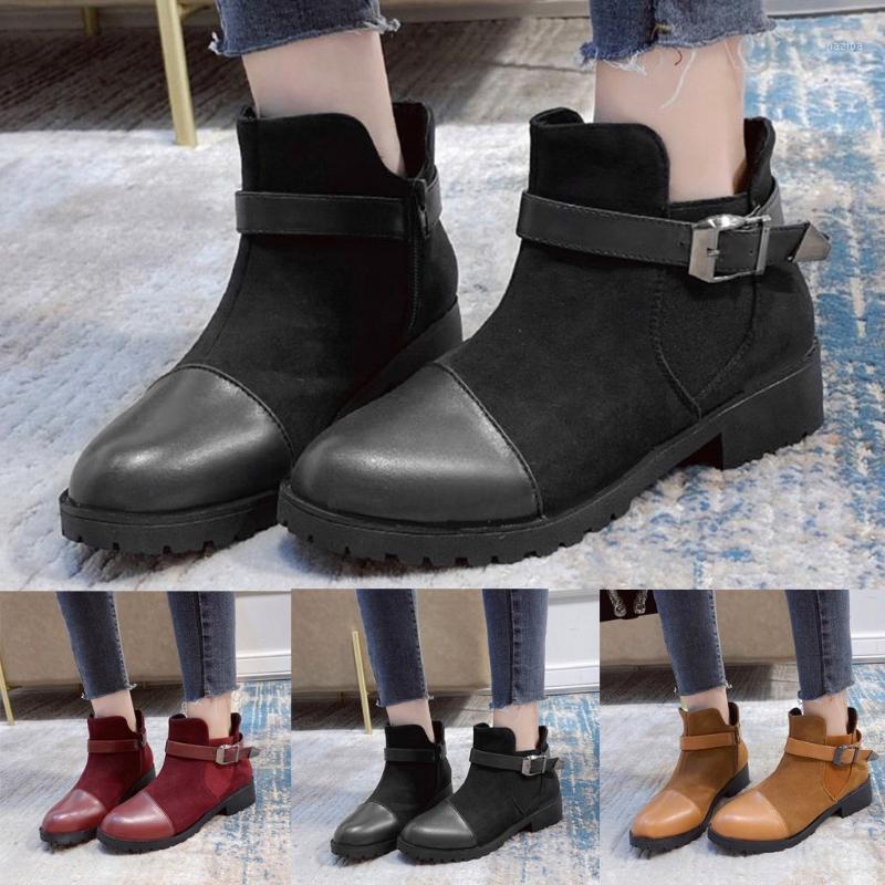 Fashion Women Boots Plus Size Ladies Autumn Winter Casual Retro Square Heel Buckle Strap Solid Short Booties Round Toe Shoes1, Kh
Fashion Women Boots Plus Size Ladies Autumn Winter Casual Retro Square Heel Buckle Strap Solid Short Booties Round Toe Shoes1, Kh