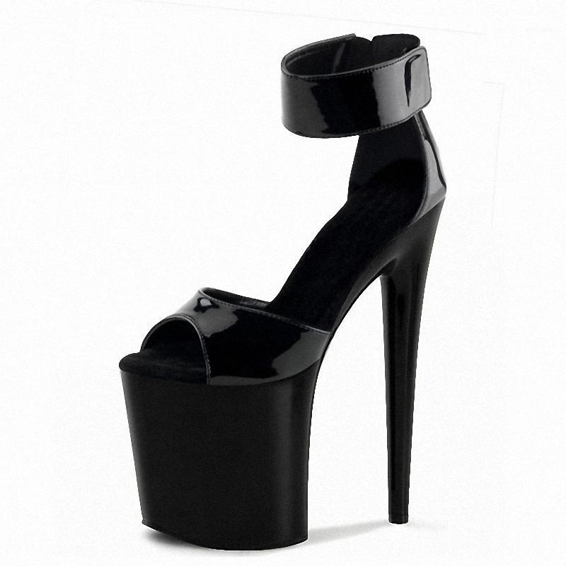 All match Concise Elegant Small Size Women's Sandals 20cm Super High heeled shoes 8 inches Sexy Fetish Thick platform Hook loop1, Black
All match Concise Elegant Small Size Women's Sandals 20cm Super High heeled shoes 8 inches Sexy Fetish Thick platform Hook loop1, Black