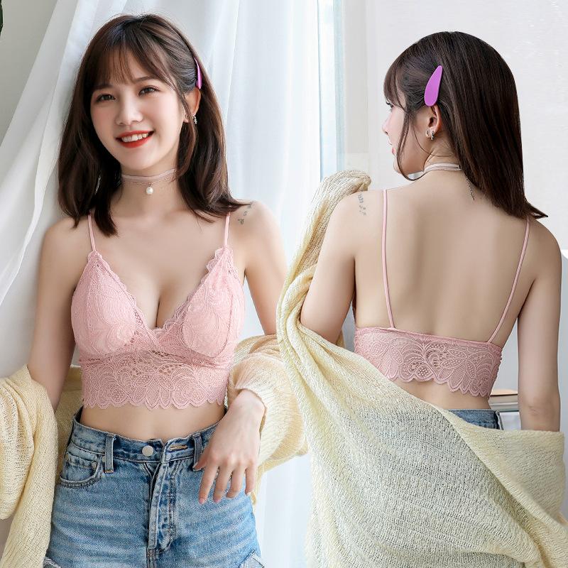 Womens Push Up Camisole Lace Bralette Sexy Wire Free Underwear Crop Top Girly Sweet Lace BraThin Section Breathable Comfortable, Black
Womens Push Up Camisole Lace Bralette Sexy Wire Free Underwear Crop Top Girly Sweet Lace BraThin Section Breathable Comfortable, Black