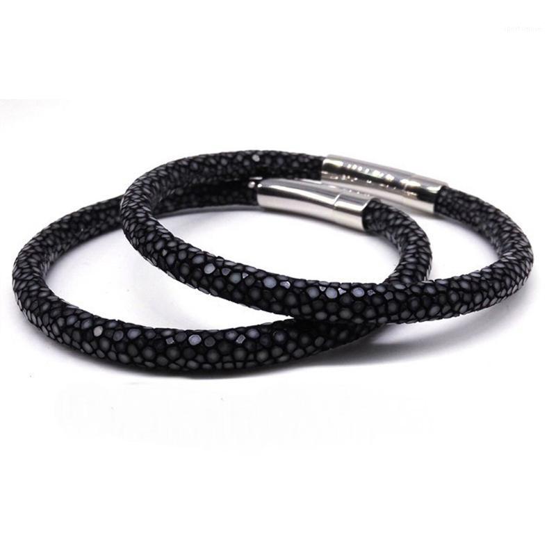 Charm Genuine Leather Bracelets Stainless Steel Men Watch Accessories Luxury Thailand Black Stingray Leather Bracelet Strap1
Charm Genuine Leather Bracelets Stainless Steel Men Watch Accessories Luxury Thailand Black Stingray Leather Bracelet Strap1