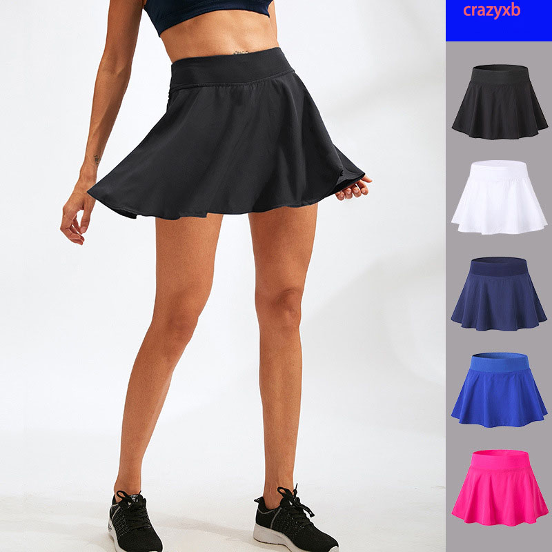 Sports Tennis yoga Skorts Fitness Short Skirt Badminton breathable Quick drying Women Sport Anti Exposure Tennis Skirt