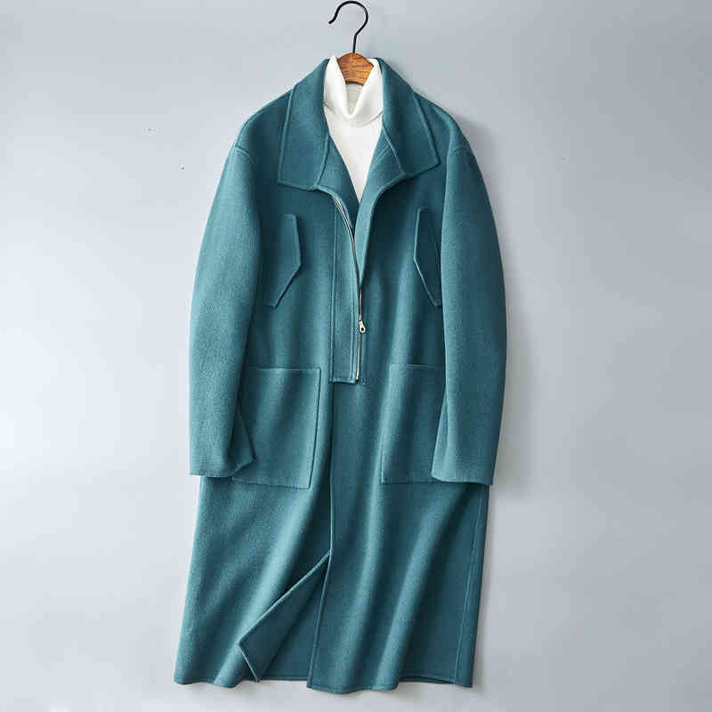 Men's Wool & Blends Autumn and winter atmosphere double breasted medium long double-sided tweed coat wool men's 7IRN, Navy
Men's Wool & Blends Autumn and winter atmosphere double breasted medium long double-sided tweed coat wool men's 7IRN, Navy