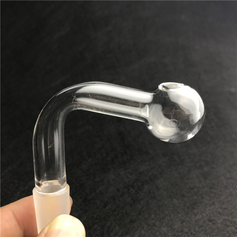 14mm 18mm Glass Oil Burner Pipe with Thick Pyrex Hookah Male Female Clear Burners for Bong Water Smoking Pipes