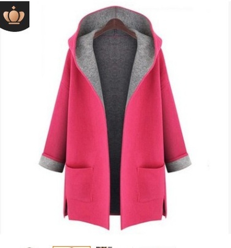Mujer Invierno Autumn Plus size Loose Coat Womens Long Coats Korean Styl Lady Jacket Abrigos Mujer Elegante L-5XL 201028