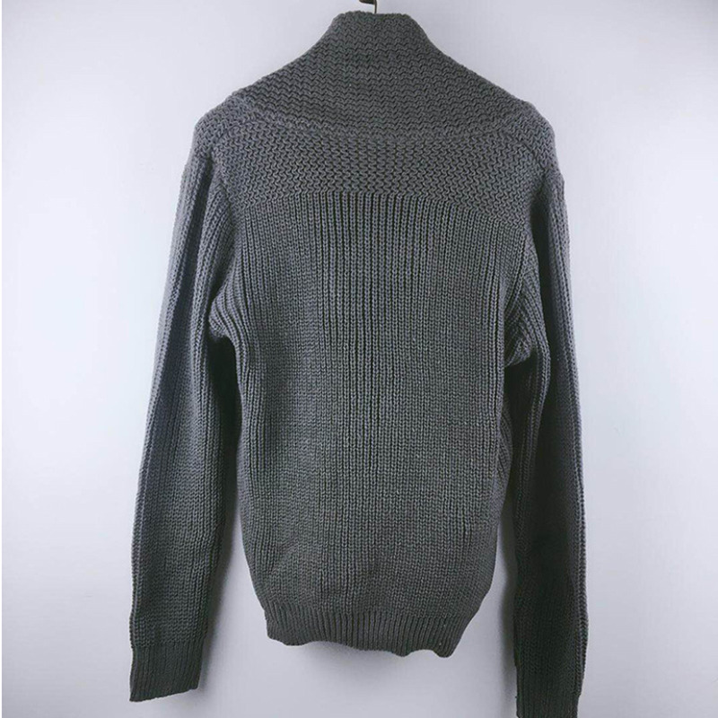 Men's Wool Pullover Cashmere Turtleneck Slim Fit Turn-Down Collar Warm Thick Long Sleeve Clothes Knitted Cotton Casual Sweaters 201117