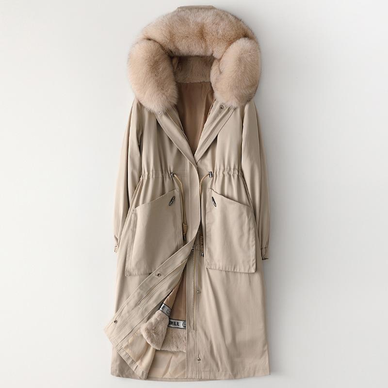 High Quality Winter Fur Collar Hooded Parka Female Fur Inner Coat Khaki Long Thick Warm Real Jackets Outwear1
High Quality Winter Fur Collar Hooded Parka Female Fur Inner Coat Khaki Long Thick Warm Real Jackets Outwear1