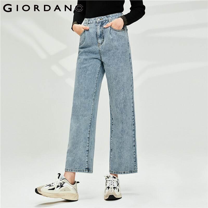 Giordano Women Jeans Straight Wide Leg Washed Jeans Zip Button Closure Soft Casual Pantalon Jean Femme 96410607, 22blue
Giordano Women Jeans Straight Wide Leg Washed Jeans Zip Button Closure Soft Casual Pantalon Jean Femme 96410607, 22blue