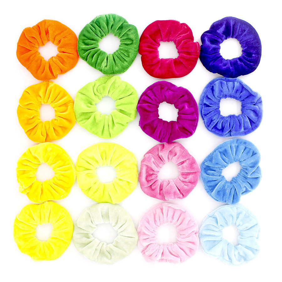 20/40 Pcs/Set Vintage Hair Scrunchies Stretchy Velvet Scrunchie Pack Women Elastic Hair Bands Girl Headwear Rubber Hair Ties LJ200921