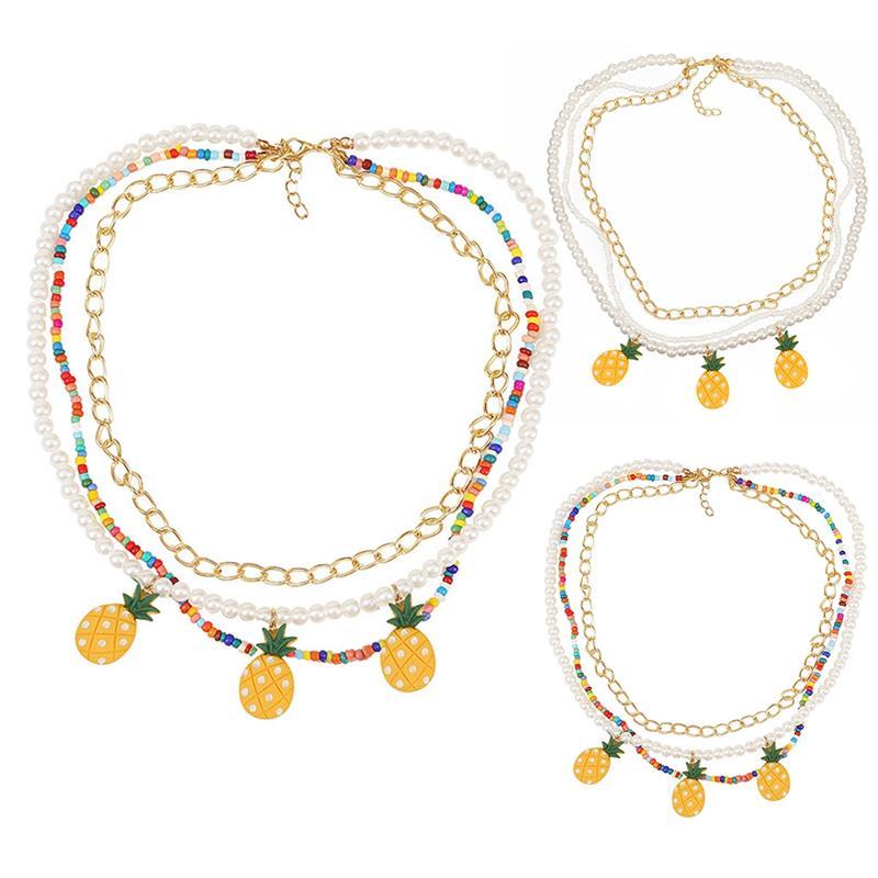 2021 Bohemian Natural Stone Beads Multilayer Necklace Fake Pearl Pineapple Chain Necklaces Pendants for Women Jewelry Collar
2021 Bohemian Natural Stone Beads Multilayer Necklace Fake Pearl Pineapple Chain Necklaces Pendants for Women Jewelry Collar