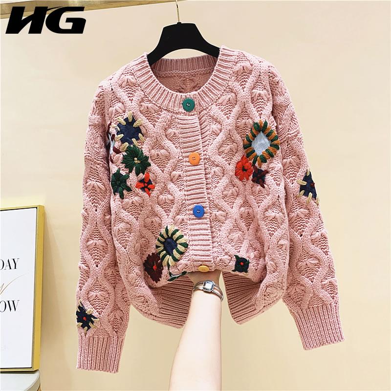 HG Embroidery Knitted Single Breasted Sweater Women 2021 Winter Casual Fashion New Style Temperament All Match Sweater ZXR1063, Apricot zxr1063
HG Embroidery Knitted Single Breasted Sweater Women 2021 Winter Casual Fashion New Style Temperament All Match Sweater ZXR1063, Apricot zxr1063