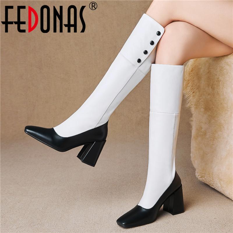 FEDONAS Elegant Women Knee High Boots Mixed Colors Women'S Boots Fashion Winter Newest Genuine Leather Wedding Shoes Woman Heels, Heibair
FEDONAS Elegant Women Knee High Boots Mixed Colors Women'S Boots Fashion Winter Newest Genuine Leather Wedding Shoes Woman Heels, Heibair