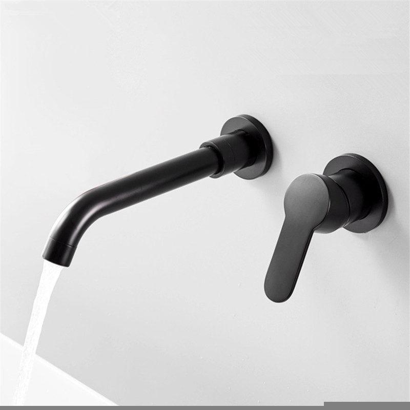 Basin Faucet Wall Mounted Black Baking Single Handle In-Wall Bathroom Basin Sink Faucet 2 Holes Hot & Cold Cloak Mixer Tap
Basin Faucet Wall Mounted Black Baking Single Handle In-Wall Bathroom Basin Sink Faucet 2 Holes Hot & Cold Cloak Mixer Tap