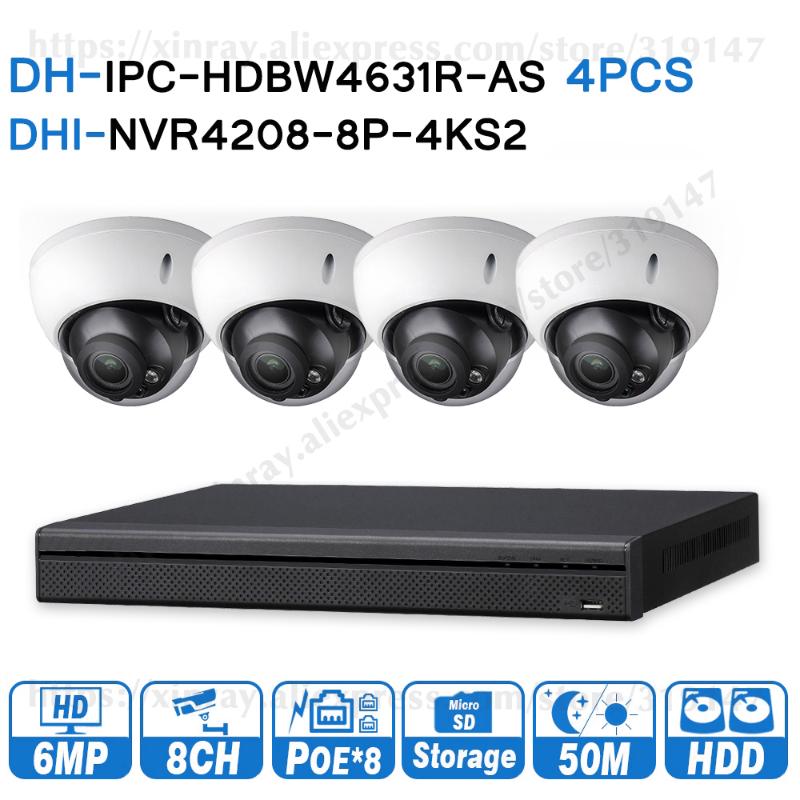 Dahua 6MP 8+4 Security CCTV System 4Pcs 6MP IP Camera IPC-HDBW4631R-AS & 8POE 4K NVR NVR4208-8P-4KS2 Surveillance Security
Dahua 6MP 8+4 Security CCTV System 4Pcs 6MP IP Camera IPC-HDBW4631R-AS & 8POE 4K NVR NVR4208-8P-4KS2 Surveillance Security