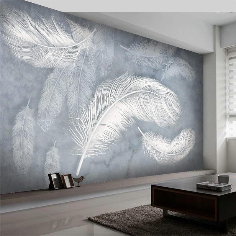 Modern Fashion Feather Wallpaper 3D Hand-Painted Photo Wall Mural Living Room Bedroom Creative Art Wallpapers Papel Mural1, As pic
Modern Fashion Feather Wallpaper 3D Hand-Painted Photo Wall Mural Living Room Bedroom Creative Art Wallpapers Papel Mural1, As pic
