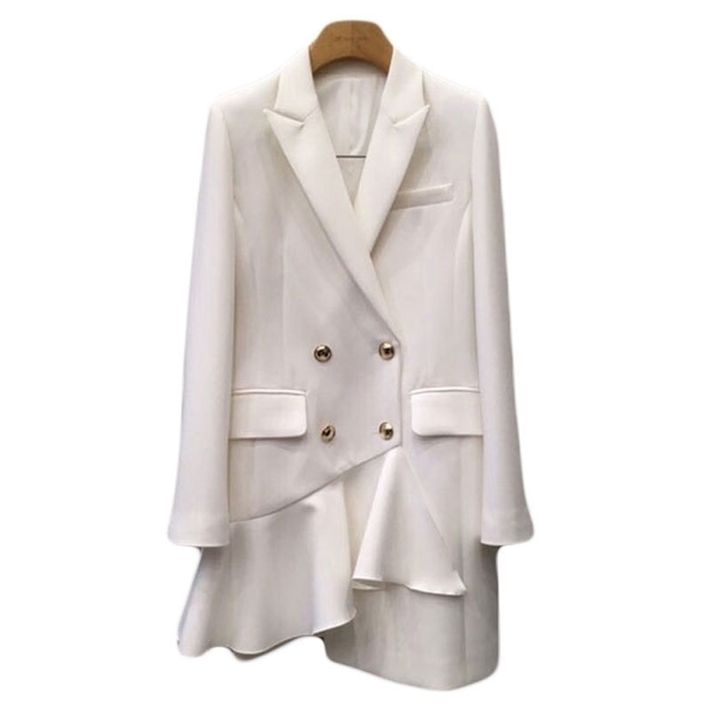 LANMREM new autumn turn-down collar full sleeves double breasted asymmetrical ruffles jacket female WF56701L 201112, White
LANMREM new autumn turn-down collar full sleeves double breasted asymmetrical ruffles jacket female WF56701L 201112, White