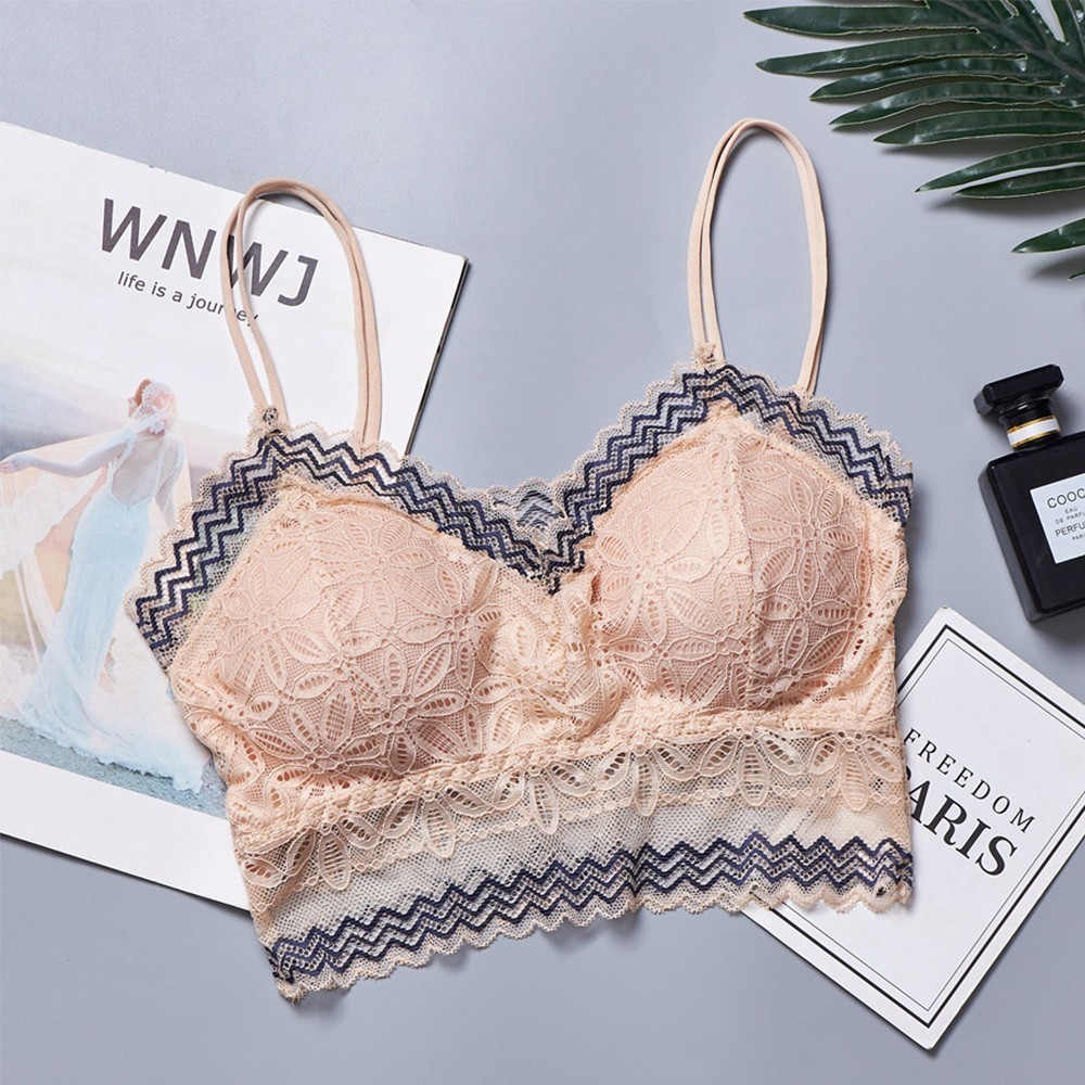 GUMPRUN Sexy Lace bras Girls Hollow push up Bralette Bralette Seamless Wireless Thin Underwear Lingerie Soft Bras For Women T200609