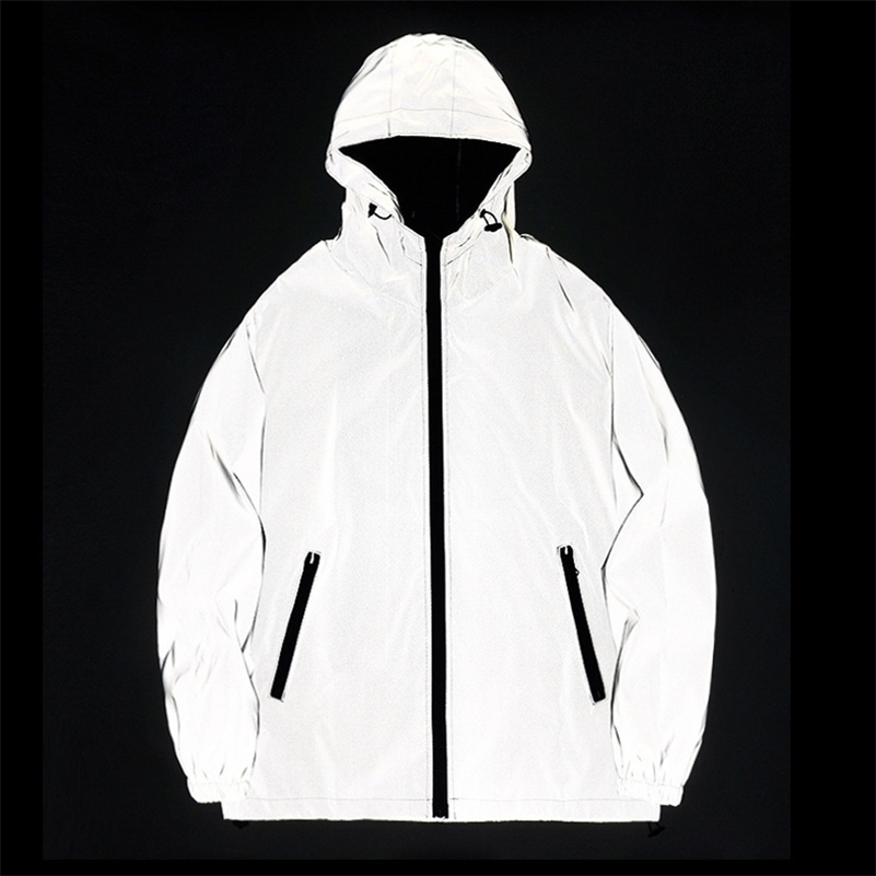 Hooded Reflective Jacket Men Harajuku Windbreaker 3M Reflective Jacket Men Streetwear Night Flash Couple Jackets Plus Size 201118, 779
Hooded Reflective Jacket Men Harajuku Windbreaker 3M Reflective Jacket Men Streetwear Night Flash Couple Jackets Plus Size 201118, 779