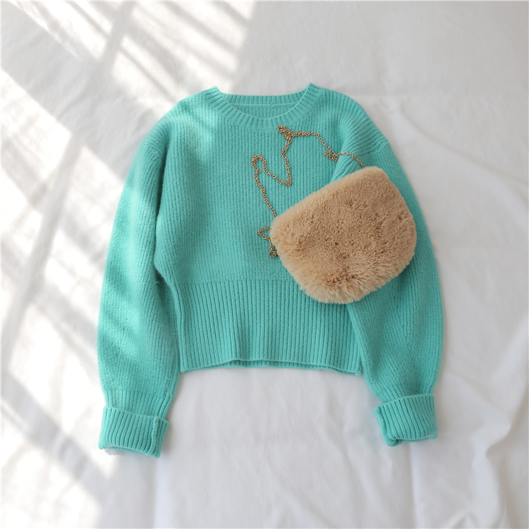 Colorfaith New Autumn Winter Women's Sweater Pullovers Warm Minimalist Korean Short Elegant Solid Sweet Lady Jumpers SW6342 201023