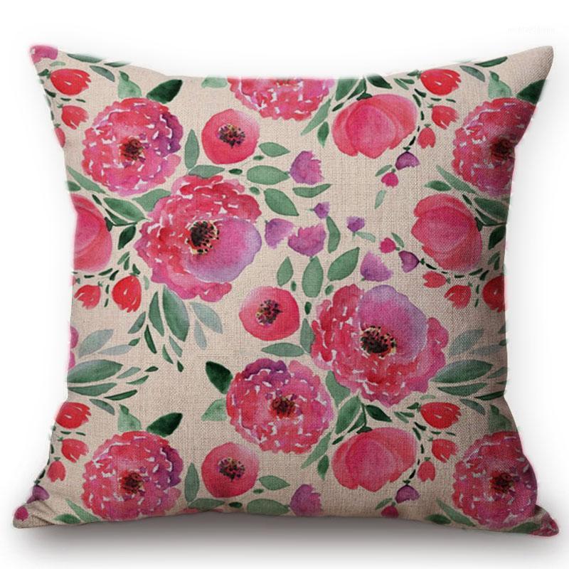 Flower pattern Cotton Linen Cushion Cover Vintage Watercolor Style Flowers Pillowcase Waist Throw Pillows Cover Home Decor1
Flower pattern Cotton Linen Cushion Cover Vintage Watercolor Style Flowers Pillowcase Waist Throw Pillows Cover Home Decor1