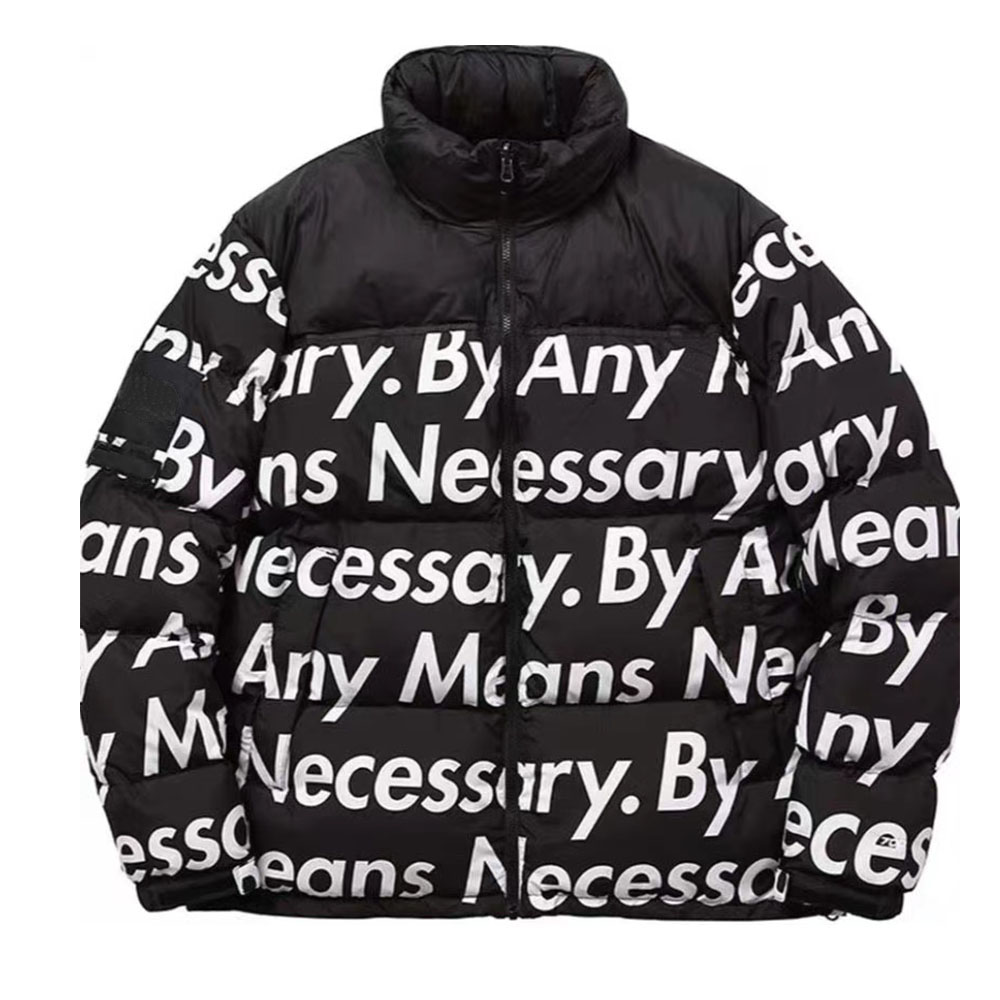 America Brand Face Cotton Coat Winter North Down Cotton Coat European and American Letter Printed Loose Bread Coat Thickened Warm, Black
America Brand Face Cotton Coat Winter North Down Cotton Coat European and American Letter Printed Loose Bread Coat Thickened Warm, Black