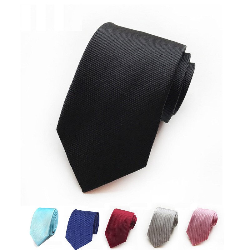 Cravates pures pour hommes bandes cravate Polyester cravate 8 cm Ascot affaires avocat cravates administratives bureaux accessoire bleu noir 2 pc