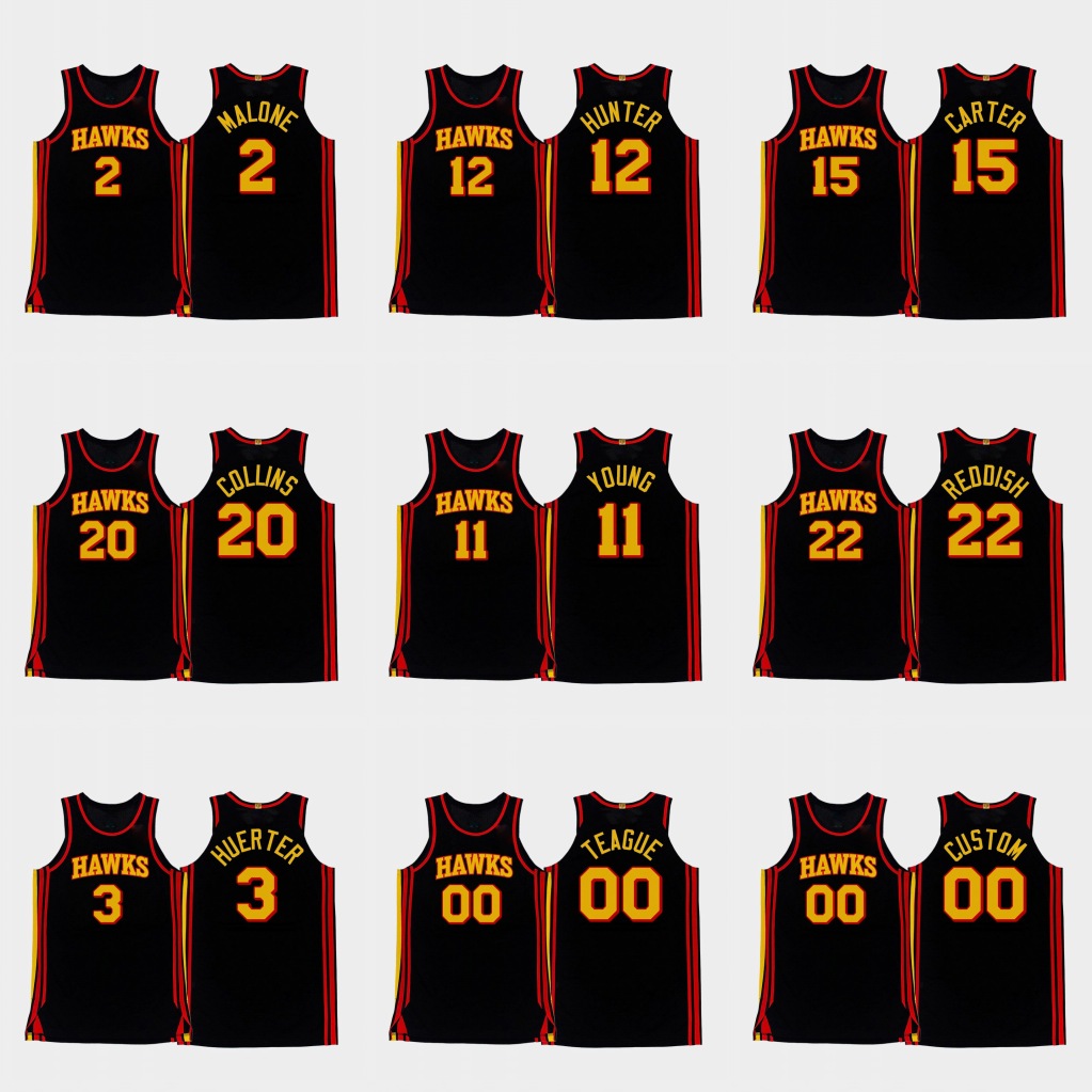 Atlanta Hawks Men Trae Young John Collins Cam Reddish Vince Carter NBA 2020-21 Custom Statement Authentic Infinity Black Jersey
Atlanta Hawks Men Trae Young John Collins Cam Reddish Vince Carter NBA 2020-21 Custom Statement Authentic Infinity Black Jersey