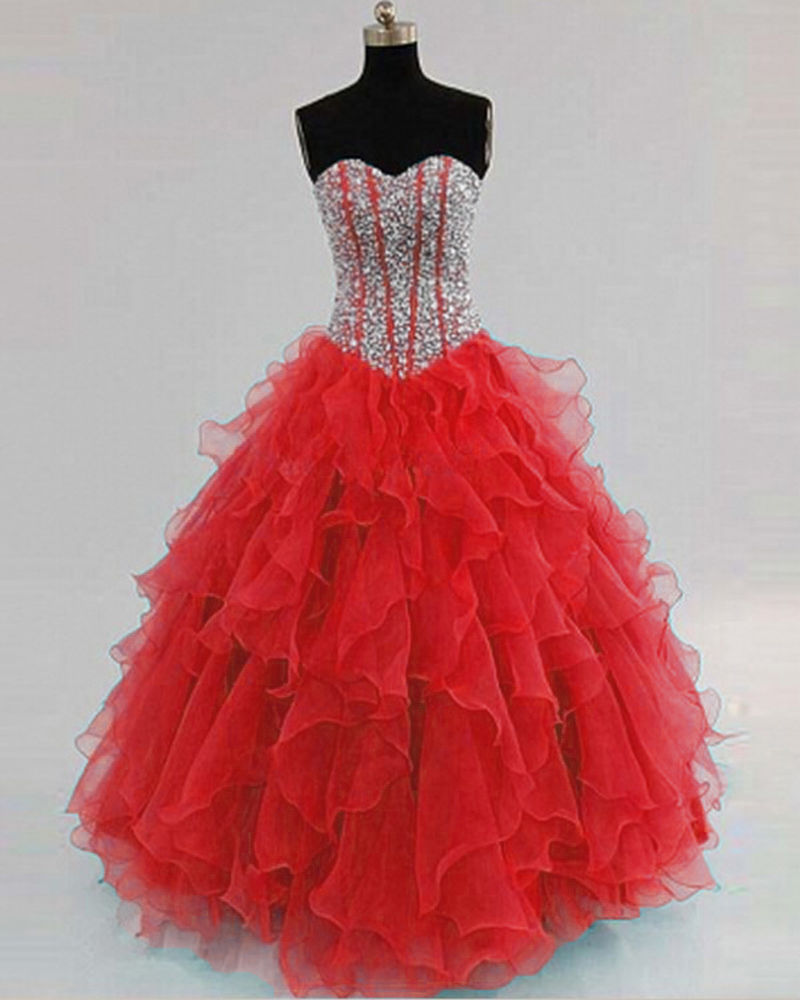 2020 New Sweetheart Ball Gown Quinceanera Dresses Lace Applique Lace Up Sweet 16 Long Party Prom Gown Vestidos De 15 Anos