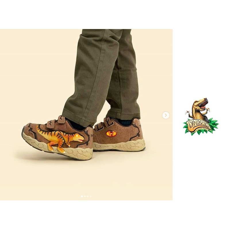 DINOSKULLS 3-9 Years Boys Dinosaur Glowing Sneakers Autumn Kids LED Sports Shoes With Light Leather Children's T-Rex Shoes 201130