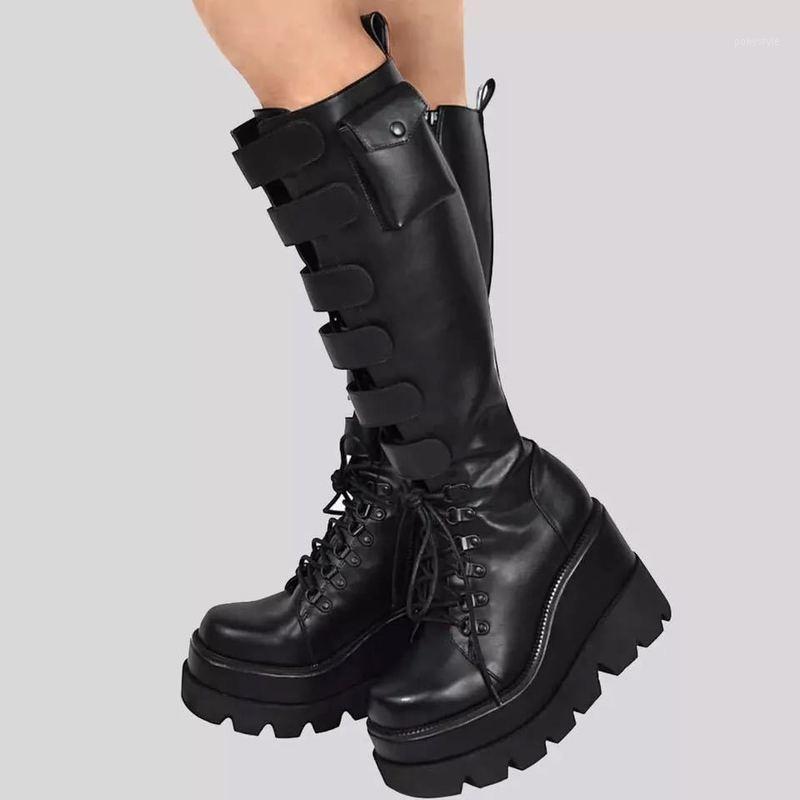 women knee high boots high heels wedges shoes woman booties PU leather gladiator shoe chaussures femme zapatos mujer sapatoNH3251, Black
women knee high boots high heels wedges shoes woman booties PU leather gladiator shoe chaussures femme zapatos mujer sapatoNH3251, Black
