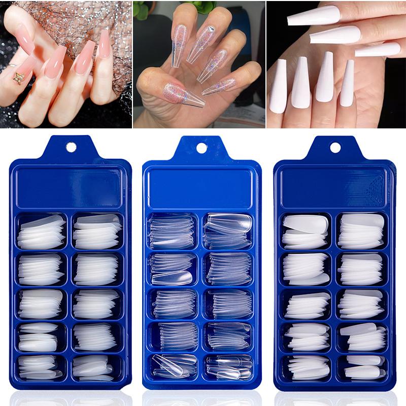 100pcs/box Long Full Cover Coffin Nails Acrylic Ballerina False Nail Tips Ballet Shape Artificial Fake Nails Press On Art, Transparent
100pcs/box Long Full Cover Coffin Nails Acrylic Ballerina False Nail Tips Ballet Shape Artificial Fake Nails Press On Art, Transparent