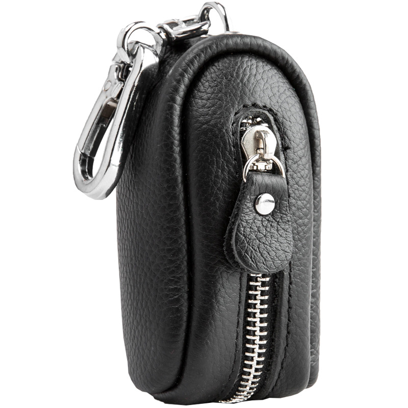 Unisex Car Key Case Leather Key Wallets Keychain Pouches Housekeeper Covers Zipper Bag Keychain Cover for Keys Card Bag