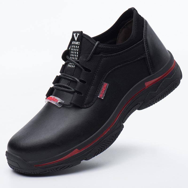 big size mens fashion steel toe cap working safety shoes construction site worker cow leather tooling shoe security boots sapato, Black
big size mens fashion steel toe cap working safety shoes construction site worker cow leather tooling shoe security boots sapato, Black