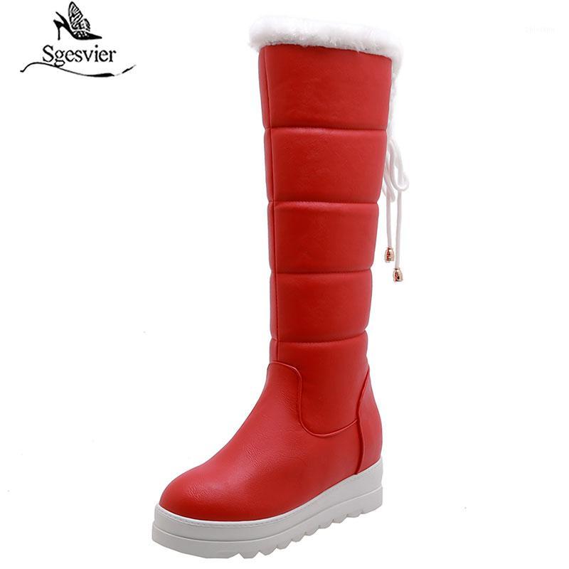 Sgesvier Large size 32-43 New women boots thick sole platform knee high boots thick fur warm winter snow women shoes1, Black
Sgesvier Large size 32-43 New women boots thick sole platform knee high boots thick fur warm winter snow women shoes1, Black