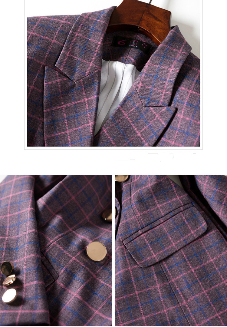 High quality professional women's suits large size S4XL 2019 autumn and winter new slim fullsleeve blazer Slim trouser suit T200818